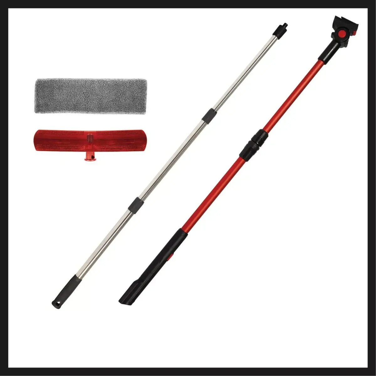 Telescopic pole set for window cleaners