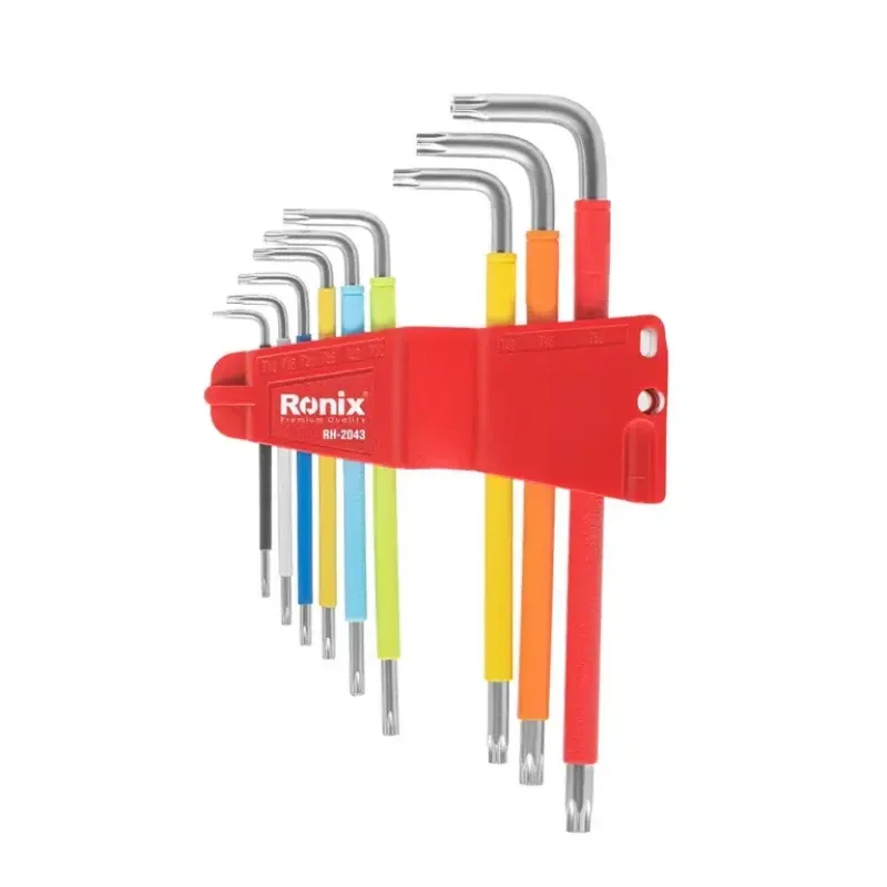Multi Colour Extra Long Arm Torx Key Set(9pcs)