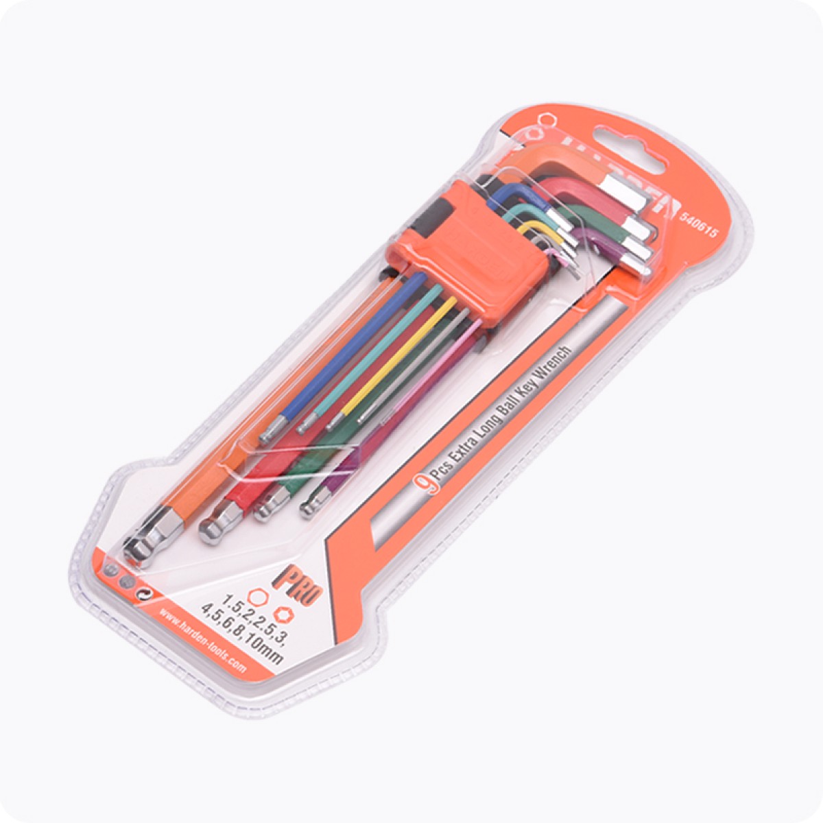 9pcs Extra Long Ball Key Wrench