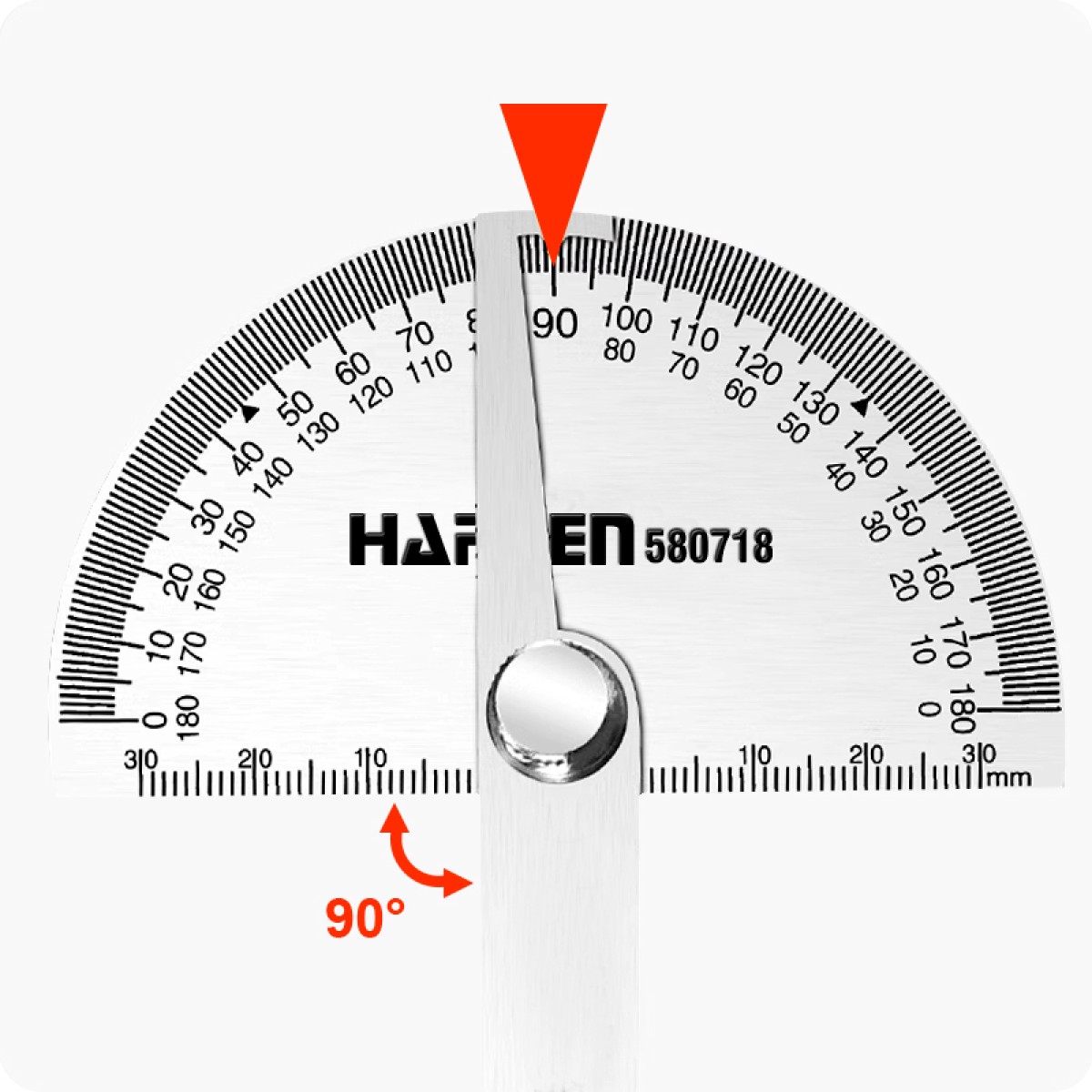 Bevel Protractor Stainless Steel 90X150mm