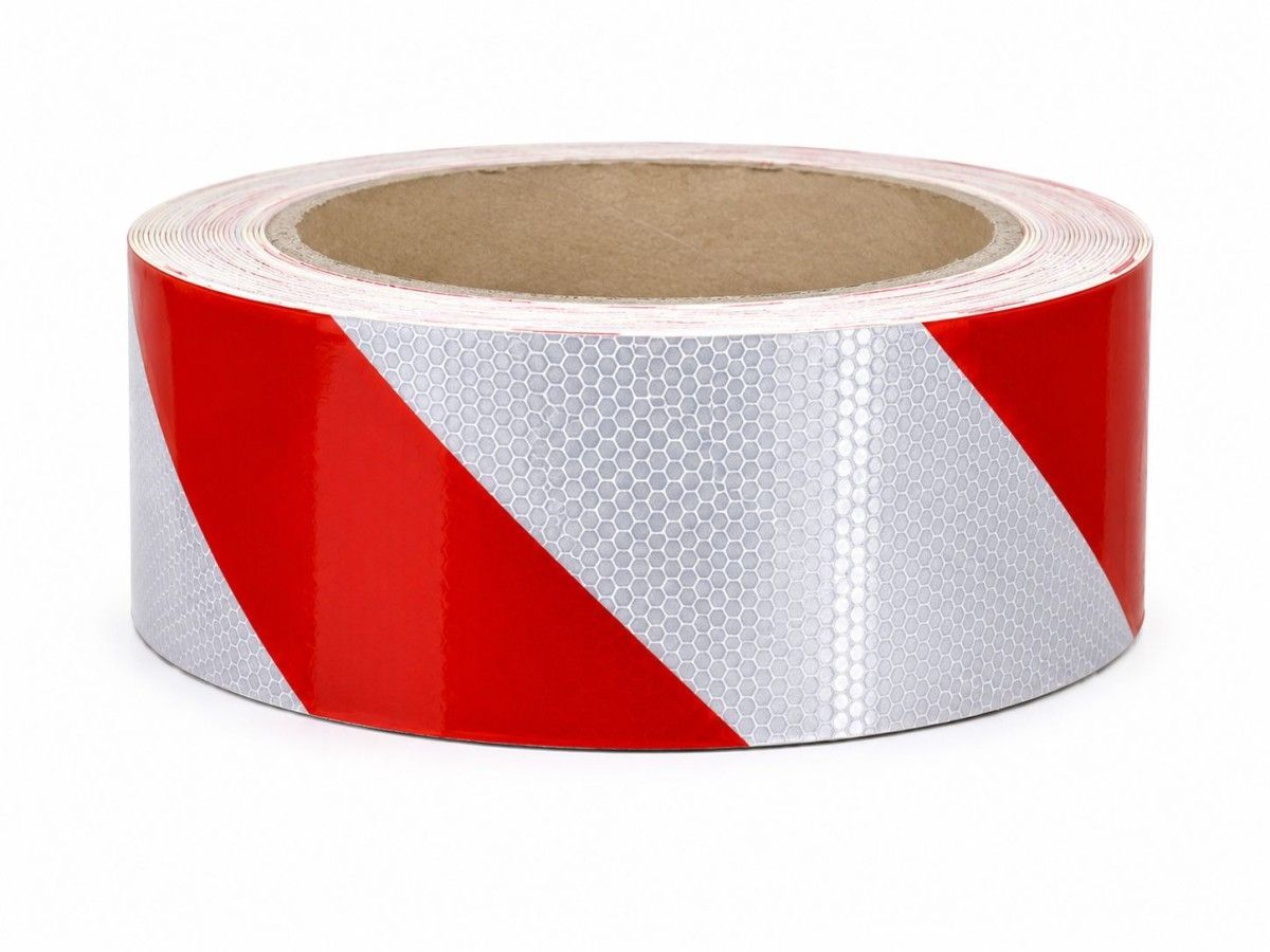 Vinyl warning tape - Red /White