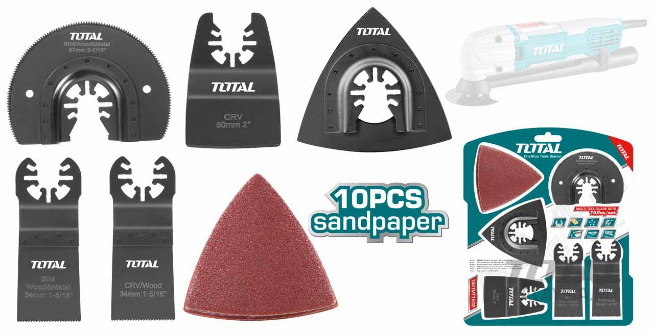 15 Pcs Multi Tool Blade Sets - Total