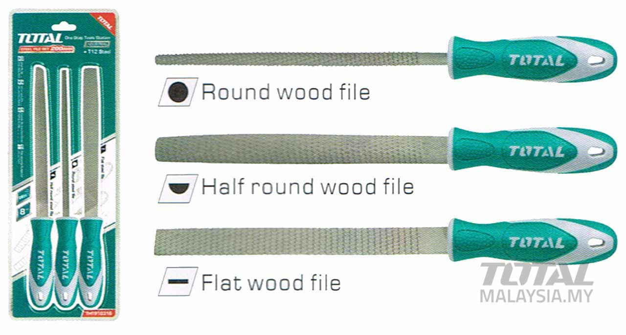 3 Pcs Wood File Set - Total